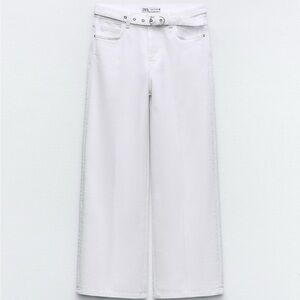 Zara Z1975 CROPPED JEANS STRAIGHT FIT
HIGH WAIST WITH BELT